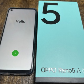 オッポ(OPPO)のOPPO Reno5 A 楽天版 128GB シルバーブラック CPH2199(スマートフォン本体)