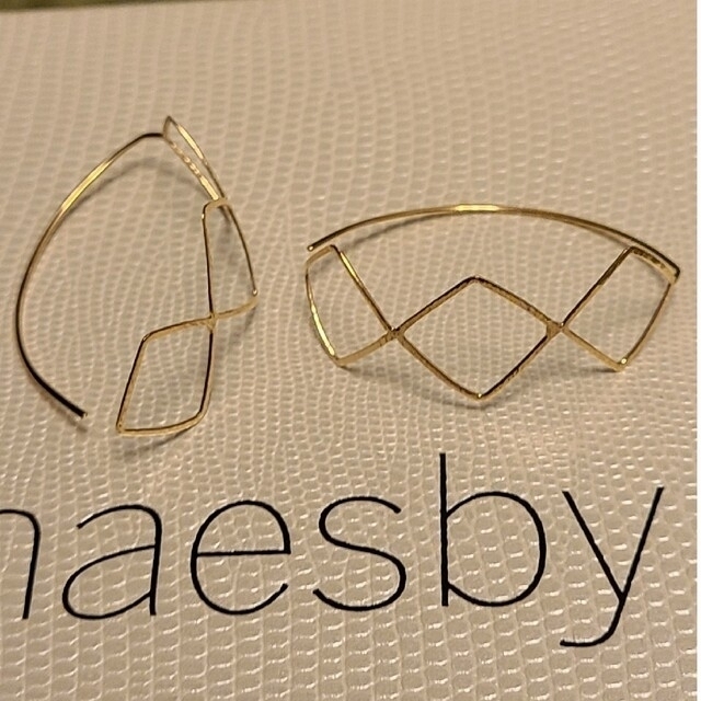 Shaesby  シェイスビー フープピアス K18  ブラックオニキス