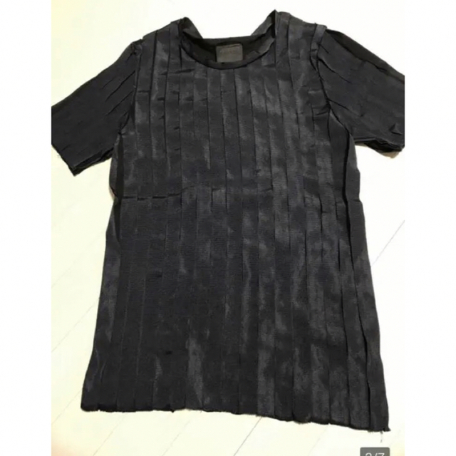 LANVIN(ランバン)のランバン　シャーリング　カットソー　シャツ　ネイビー メンズのトップス(Tシャツ/カットソー(半袖/袖なし))の商品写真