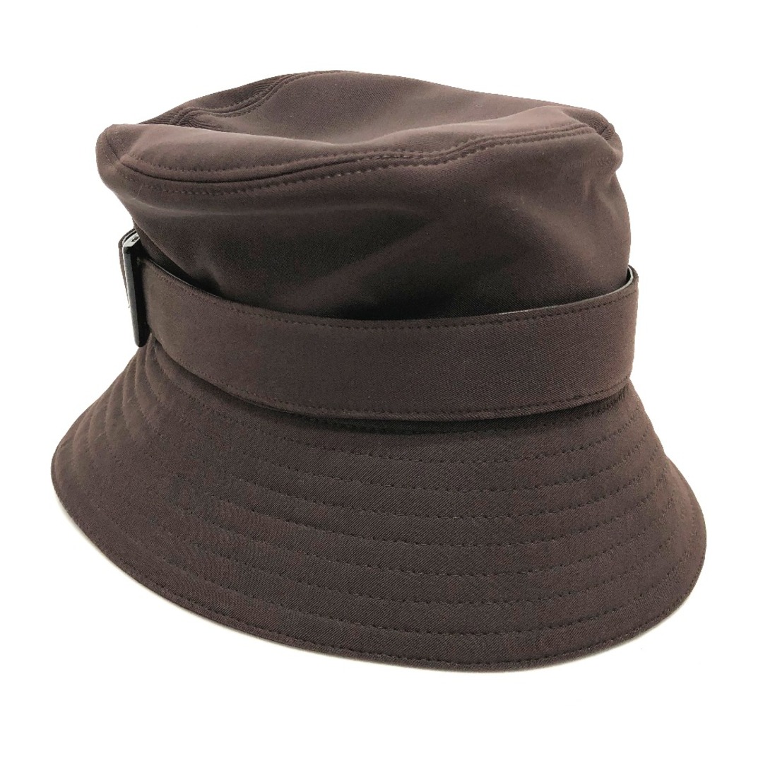プラダ PRADA ベルトループ ファッション小物 帽子 バケットハット ハット ナイロン ブラウン