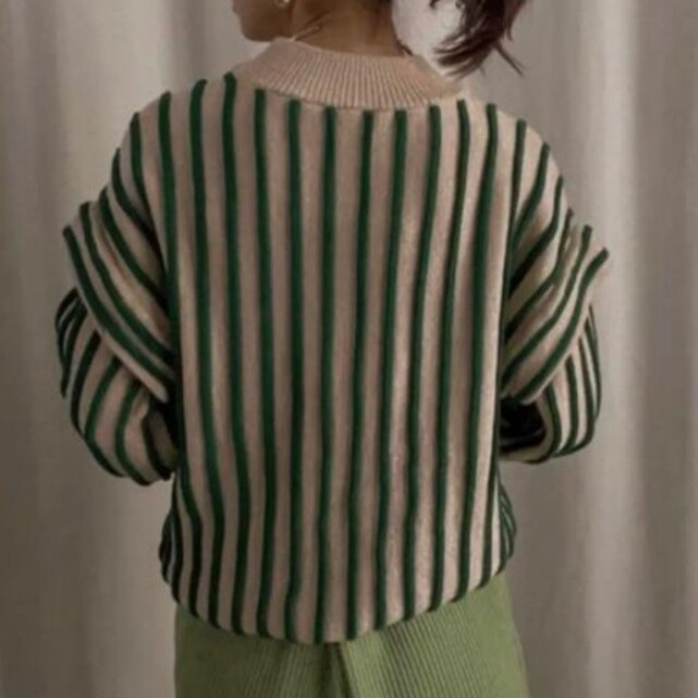 Ameri VINTAGE - ameri SWELL STRIPE KNIT ニット おしゃれの通販 by