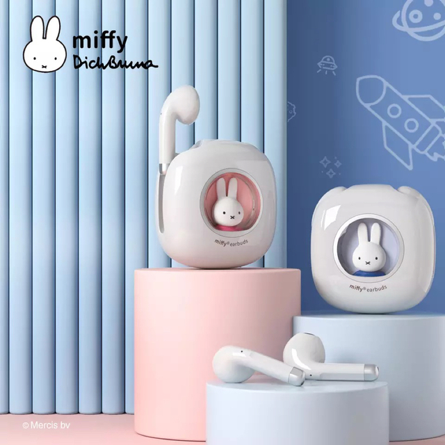 miffy(ミッフィー)のミッフィー miffy ワイヤレスイヤホン Bluetooth スマホ/家電/カメラのオーディオ機器(ヘッドフォン/イヤフォン)の商品写真