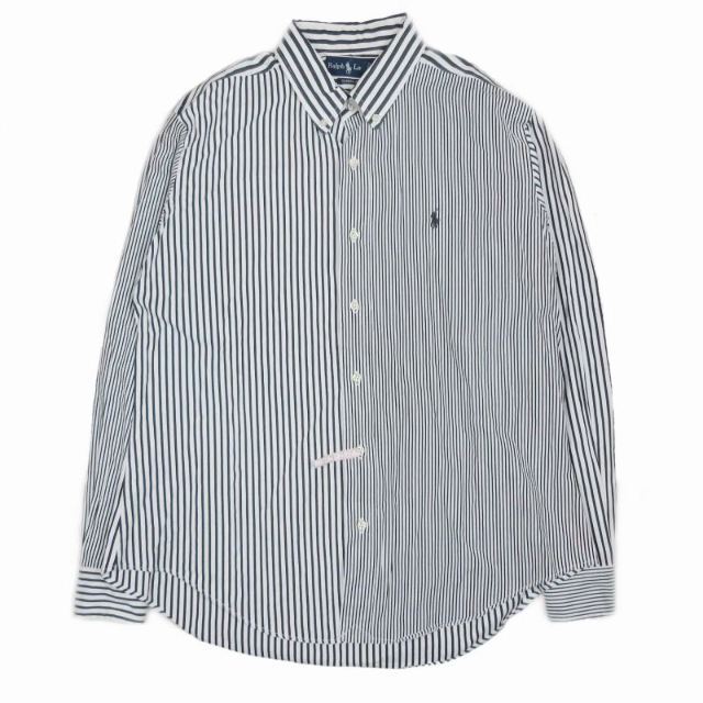 美品 ラルフローレン CLASSIC FIT ストライプ ボタンダウン シャツ