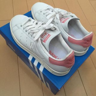 アディダス(adidas)のスタンスミス ホワイト×ピンク 24cm(スニーカー)