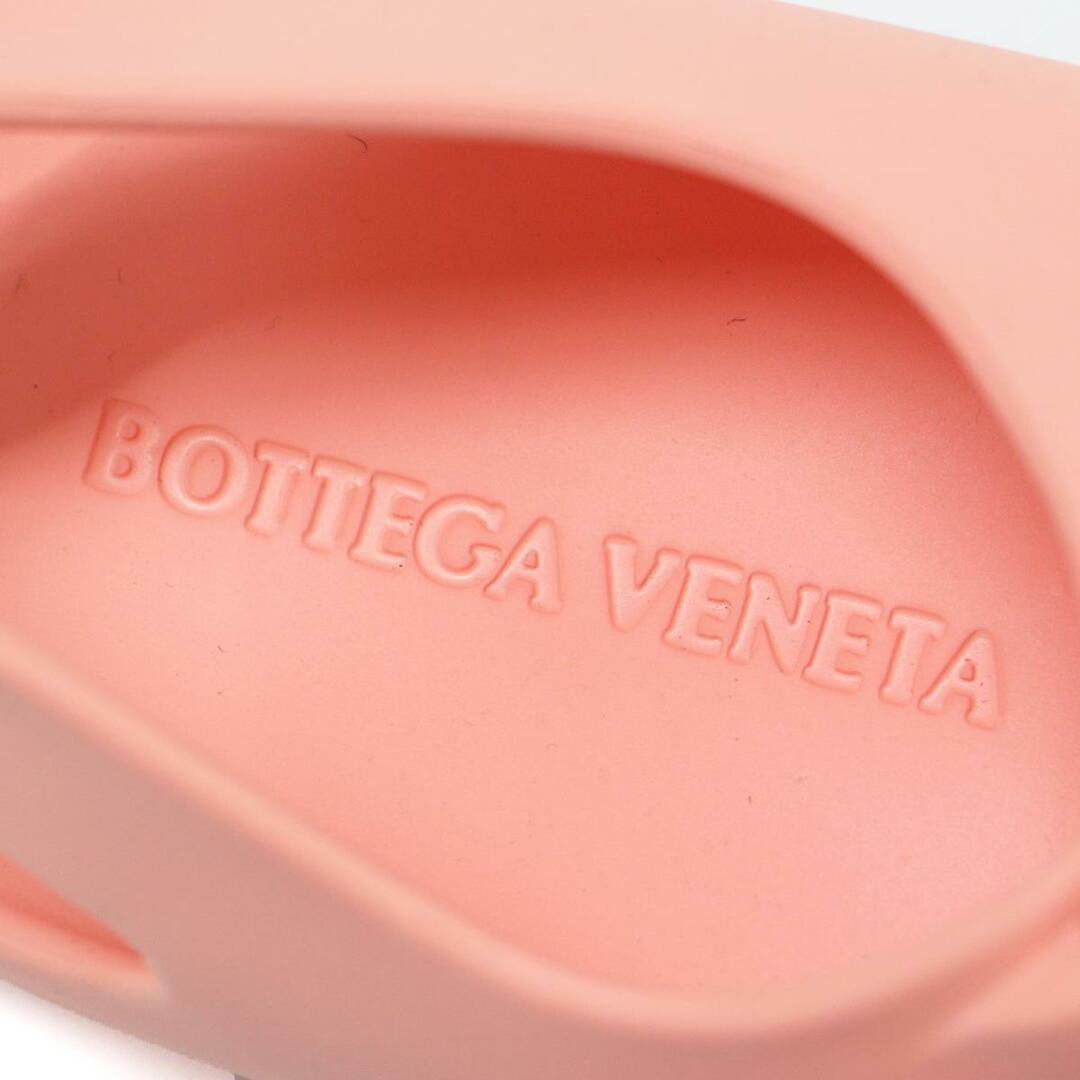 BOTTEGA VENETA ボッテガヴェネタ サンダル シューズ 21春夏 サーモンピンク ピンク オレンジ 37 フラット オープントゥ レースアップ ラバー JELLY カジュアル 高級 可愛い かわいい 海 夏 お洒落 おしゃれ ぺたんこ【レディース】【美品】【RL016】