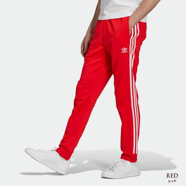 美品！国内完売品！adidas トラックパンツ！レッド！