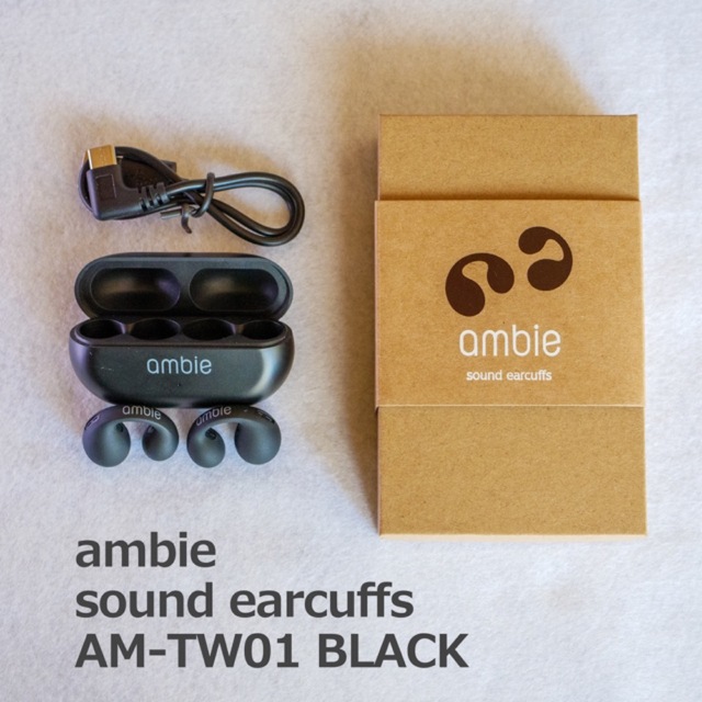 美品 国内正規品 ambie / AM-TW01 サウンド ブラック