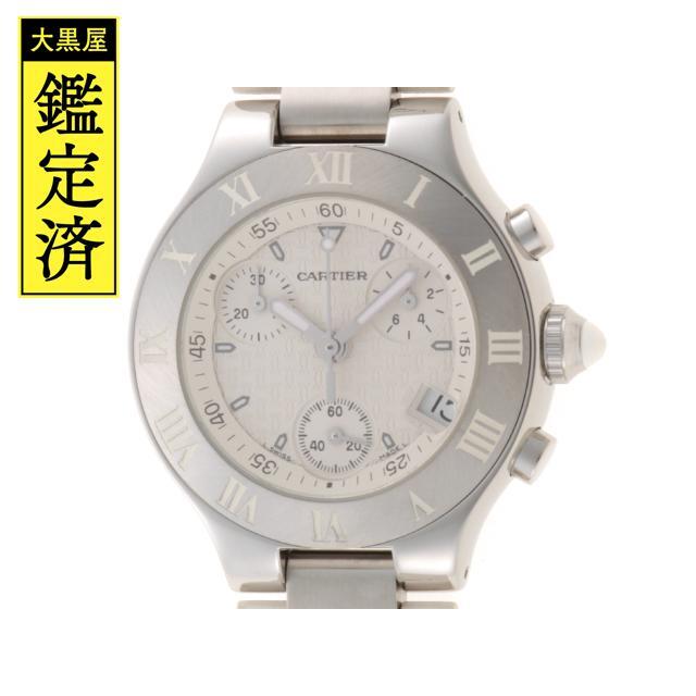 Cartier - カルティエ 時計 クロノスカフ W10197U2 ホワイト クォーツ 【200】
