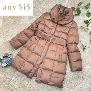 エニィスィス(anySiS)の極美品 エニィスィス リバーシブルダウンコート キルティング ベルト ベージュM(ダウンコート)