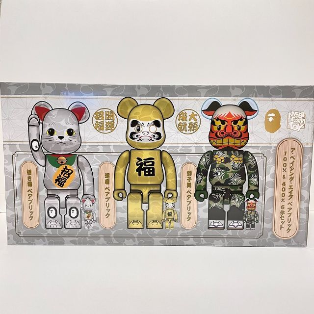 BE@RBRICK(ベアブリック)のBE@RBRICK BAPE 招き猫 達磨 獅子舞 100% & 400% エンタメ/ホビーのフィギュア(その他)の商品写真