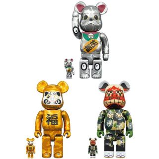 ベアブリック(BE@RBRICK)のBE@RBRICK BAPE 招き猫 達磨 獅子舞 100% & 400%(その他)