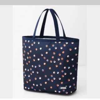 レスポートサック(LeSportsac)の【未使用】レスポートサック　エコバッグ　ネイビー×ドット柄(エコバッグ)