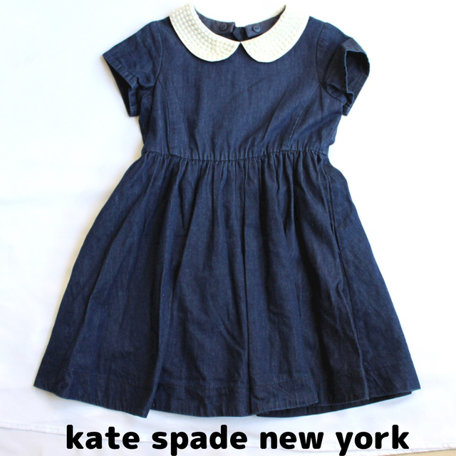 kate spade new york(ケイトスペードニューヨーク)のケイトスペード デニムワンピース キッズ/ベビー/マタニティのキッズ服女の子用(90cm~)(ワンピース)の商品写真