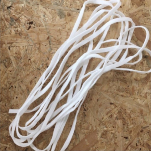 送料込み ダブルガーゼ 生地 1M 無地 ホワイト 白 マスクゴム付き ハンドメイドの素材/材料(生地/糸)の商品写真