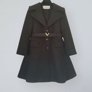 美品 ヴァレンティノ VALENTINO 希少 ロングコート コート　黒