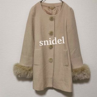 スナイデル(SNIDEL)の˗ˏˋ snidelˎˊ˗ファーボタン　コート　ミンク　フォックス(ロングコート)