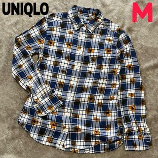 ユニクロ(UNIQLO)の最終値下げ！UNIQLO ユニクロ　シャツ 花柄 チェック 総柄(シャツ/ブラウス(長袖/七分))