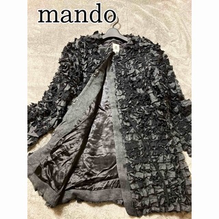 マンドゥ(MANDO)のmando マンドゥ　ノーカラージャケット　コート　ブラック　Sサイズ(ノーカラージャケット)