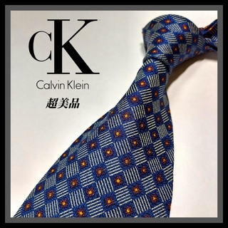 カルバンクライン(Calvin Klein)の42【Calvin Klein】カルバンクライン ネクタイ  紺×紫×黄(ネクタイ)