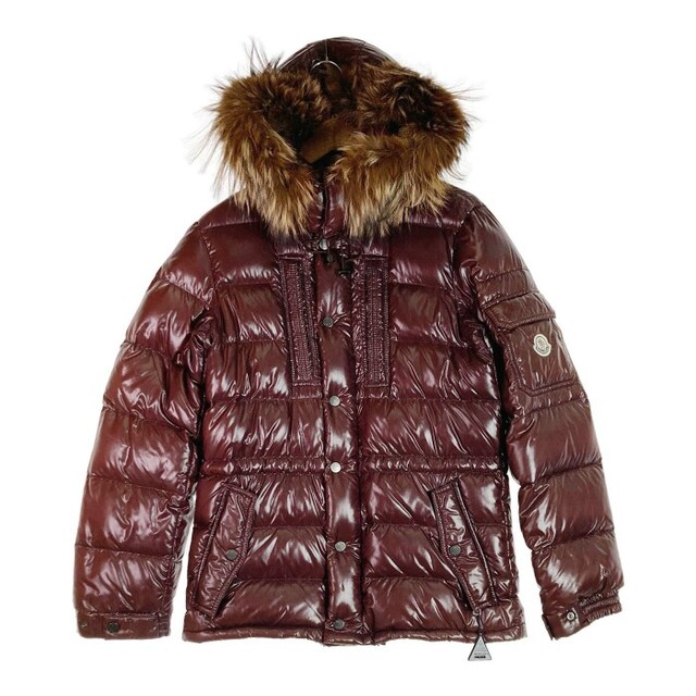 MONCLER(モンクレール)の★モンクレール  ロッド ファー ダウンジャケット ワイン size0 メンズのジャケット/アウター(ダウンジャケット)の商品写真