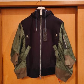 サカイ(sacai)の【☆茉莉花⭐様専用】sacai 2021 フーディ＆MA-1ハイブリッドブルゾン(ブルゾン)