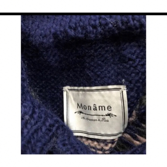 Moname(モナーム)のMoname   ノルディック柄ニットカーディガン レディースのトップス(ニット/セーター)の商品写真