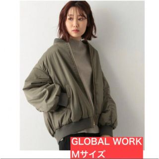 グローバルワーク(GLOBAL WORK)のGLOBAL WORK エアサーマル撥水MA-1 カーキ Mサイズ(ブルゾン)