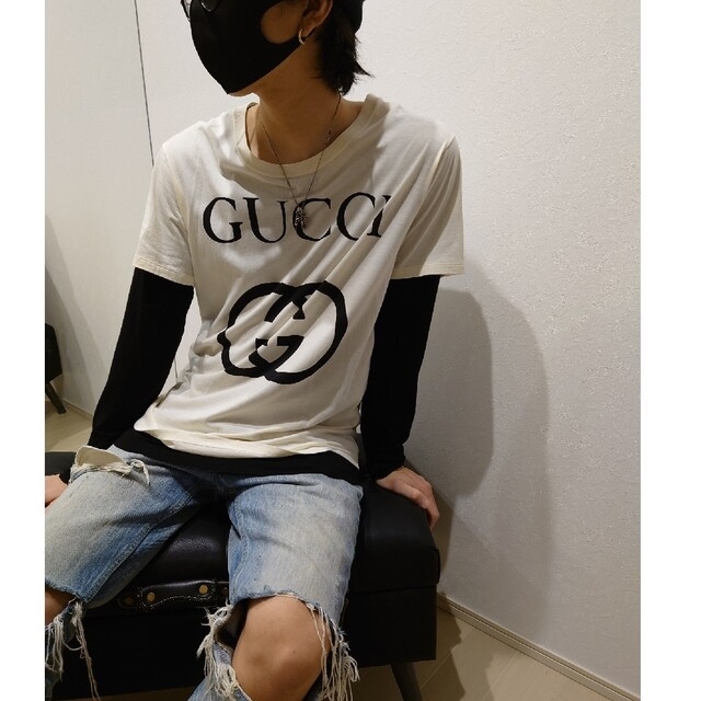 Gucci(グッチ)のGUCCIロゴTシャツ【美中古品】 メンズのトップス(Tシャツ/カットソー(半袖/袖なし))の商品写真