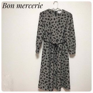 ボンメルスリー(Bon mercerie)の最終値下げ【美品】Bon mercerie 花柄ワンピース(ひざ丈ワンピース)