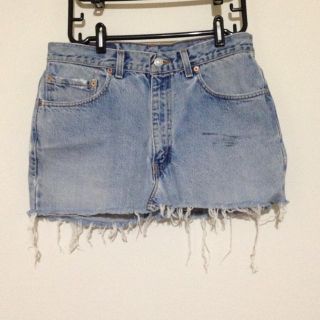 リーバイス(Levi's)の値下げ☆リメイクデニムスカート(ミニスカート)