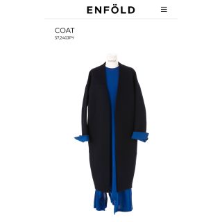 エンフォルド ロングコート(レディース)(ブルー・ネイビー/青色系)の エンフォルド ロングコート(レディース)(ブルー・ネイビー/青色系)の
