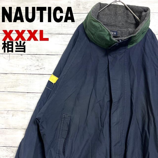 NAUTICA(ノーティカ)の98c 90s ノーティカ ナイロンジャケット リバーシブル フリース 刺繍ロゴ メンズのジャケット/アウター(ナイロンジャケット)の商品写真