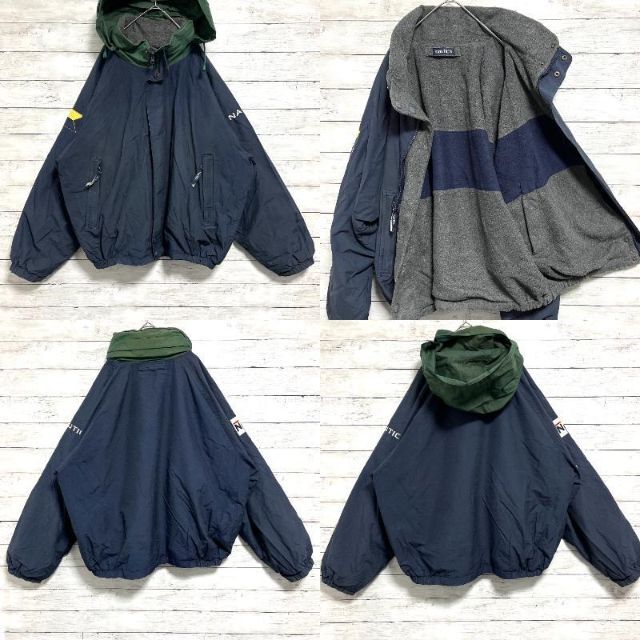 NAUTICA(ノーティカ)の98c 90s ノーティカ ナイロンジャケット リバーシブル フリース 刺繍ロゴ メンズのジャケット/アウター(ナイロンジャケット)の商品写真