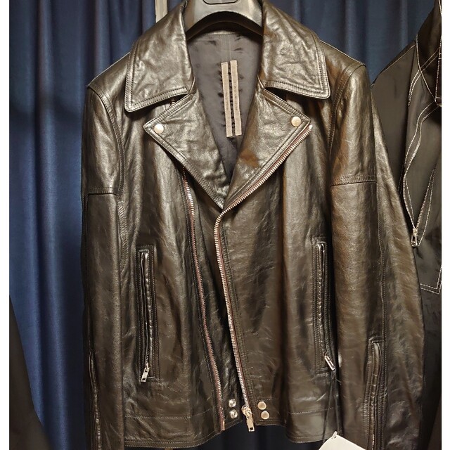 代引可】 - Owens Rick 新品 リックオウエンス ライダース レザー
