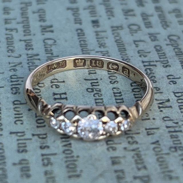 オリジナル商品 訳あり 激レア 英国 イギリス アンティーク 18ct 18金