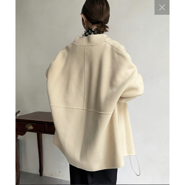 値下新品未使用タグ付き【DouDou】ハンドメイドミドル丈コート 値下新品未使用タグ付き【DouDou】ハンドメイドミドル丈コート