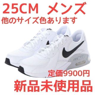 ナイキ(NIKE)の25CM　メンズ　ナイキ　エアマックスエクシー　白スニーカー　通学靴　白(スニーカー)