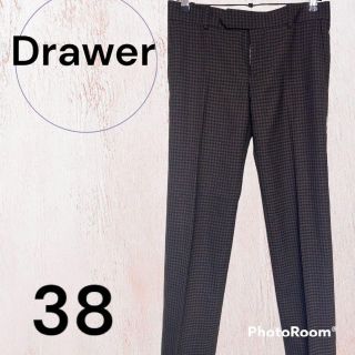 ドゥロワー(Drawer)の【ドゥロワー】チェックパンツ オフィスカジュアル キレイめスタイル ブラウン L(その他)