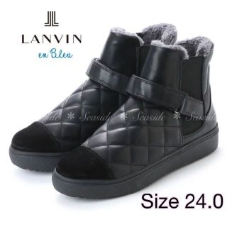 ランバンオンブルー(LANVIN en Bleu)のランバンオンブルー　ハイカットスニーカー 　完売品　ブーティー　キルティング(ブーツ)