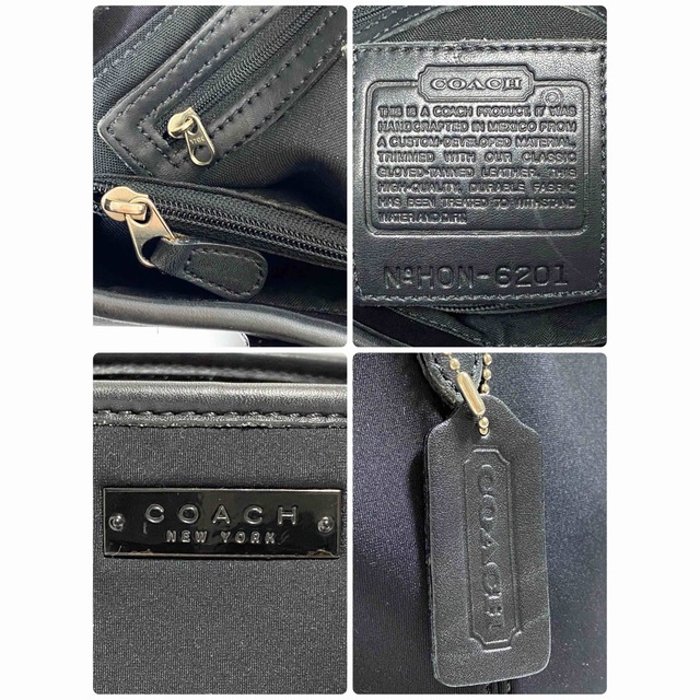 【美品】COACH コーチ 6201 ポリウレタン トートバッグ  ブラウン 茶