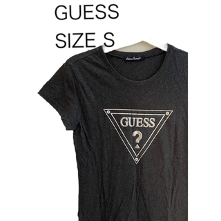 ゲス(GUESS)のGUESS ゲス 半袖プリント ロゴ Tシャツ ブラック サイズS(カットソー(半袖/袖なし))