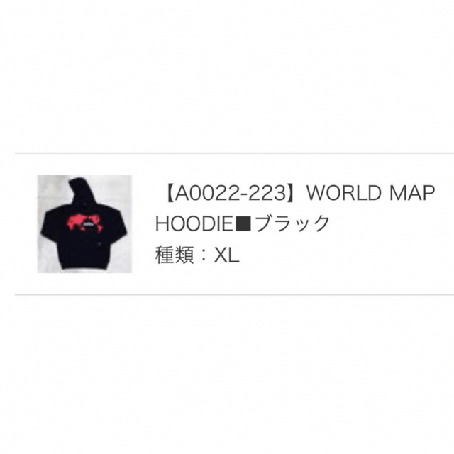 SAPEur WORLD MAP HOODIE XL 新品未使用ブラック