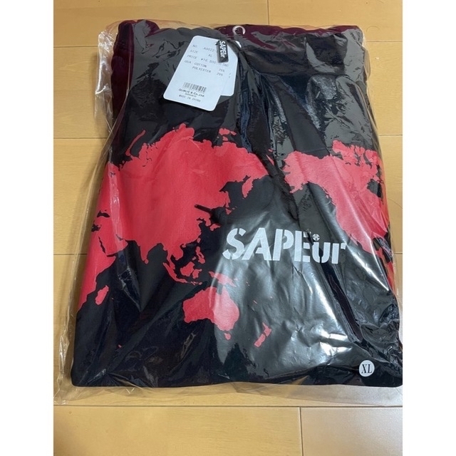 SAPEur WORLD MAP HOODIE XL 新品未使用ブラック