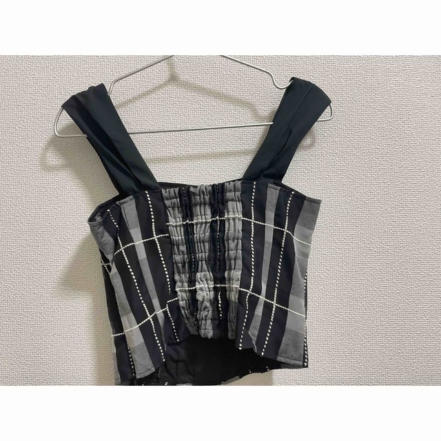 herlipto Cotton blended plaid two piece-