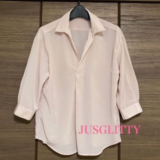 ジャスグリッティー(JUSGLITTY)のJUSGLITTY  とろみ生地　ゆったりスキッパーシフォンブラウス(シャツ/ブラウス(長袖/七分))