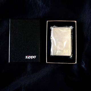 ジッポー(ZIPPO)の【即購入OK!!】zippo非売品JTロゴ煙草銘柄レア銀サテン＆ゴールドライン(タバコグッズ)