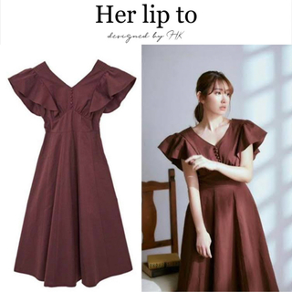 ハーリップトゥ(Her lip to)のherlipto♡ Deep V Back Long Dress ワンピース(ロングワンピース/マキシワンピース)