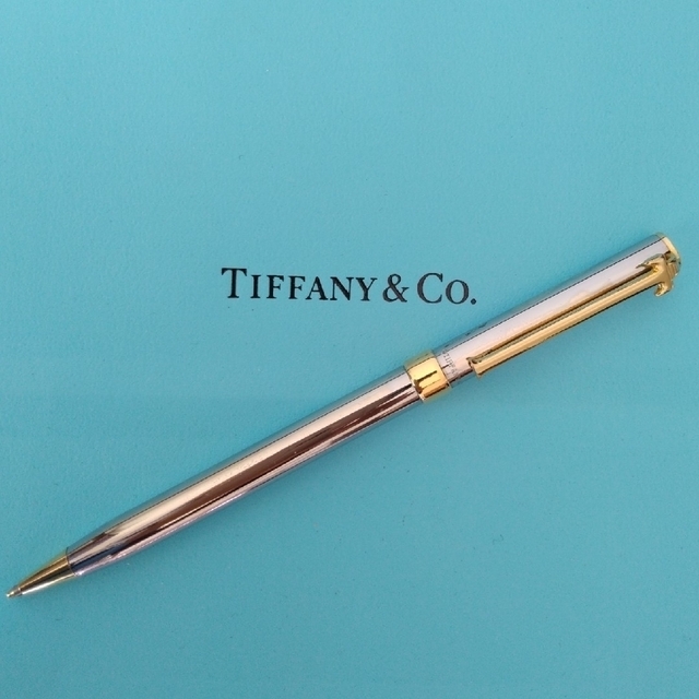 Tiffany & Co.Tクリップ シルバー&ゴールド ボールペン