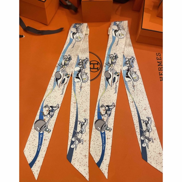 新品未使用】エルメス ツイリー♡スペースダービー♡ グ付き 箱有り