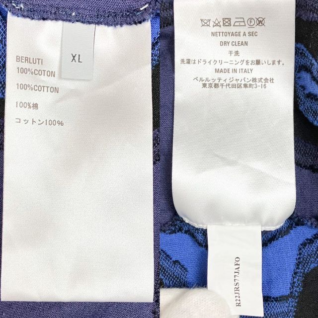 ベルルッティ 半袖Tシャツ ジャイアントスクリット ジャガード 総柄